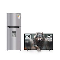 Refrigeradora No Frost de 248L + Smart TV 32" HD con Wifi